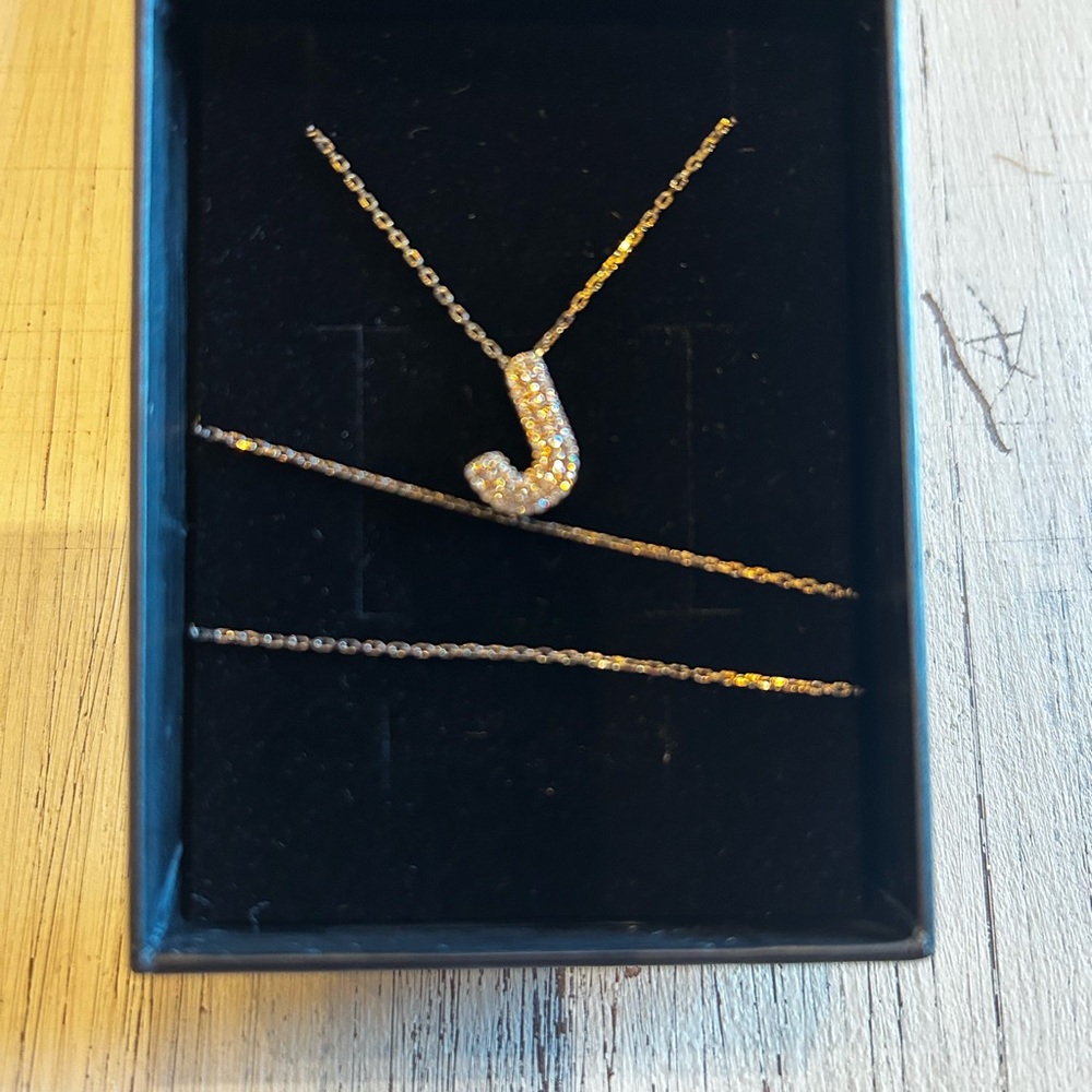 Sparkling Gold Initial Necklace